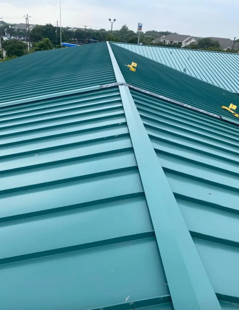 Green commercial metal roof ridge and valley for Metal Roof Repair in Swoyersville